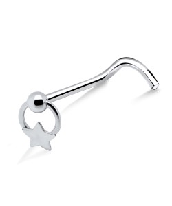 Hanging Star Curved Nose Stud NSKB-827